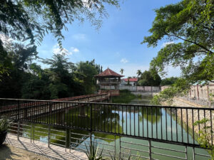池の写真。ベトナム・ホーチミンのクチトンネル付近の寺巡り。